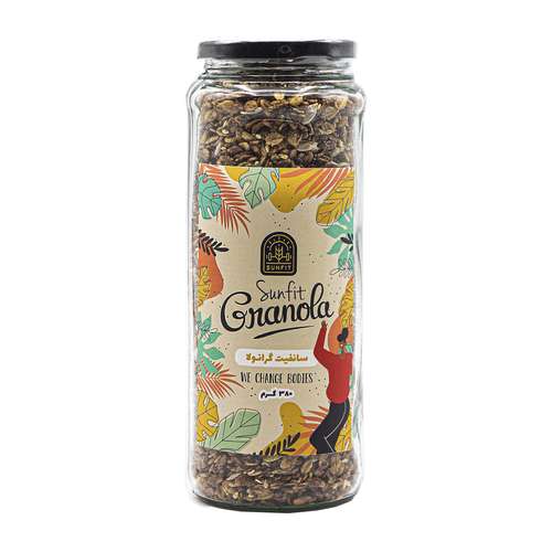 گرانولا رژیمی جو دوسر مغز و مویز سان فیت - 380 گرم