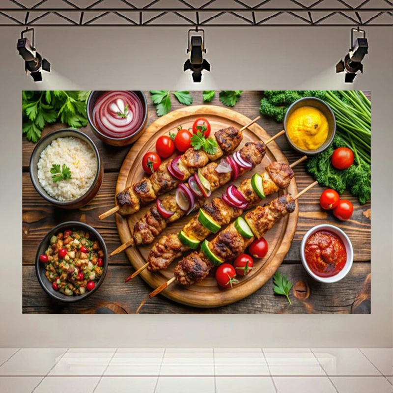 پوستر طرح سیخ جوجه کبابی مدل انواع سس کد PD30089