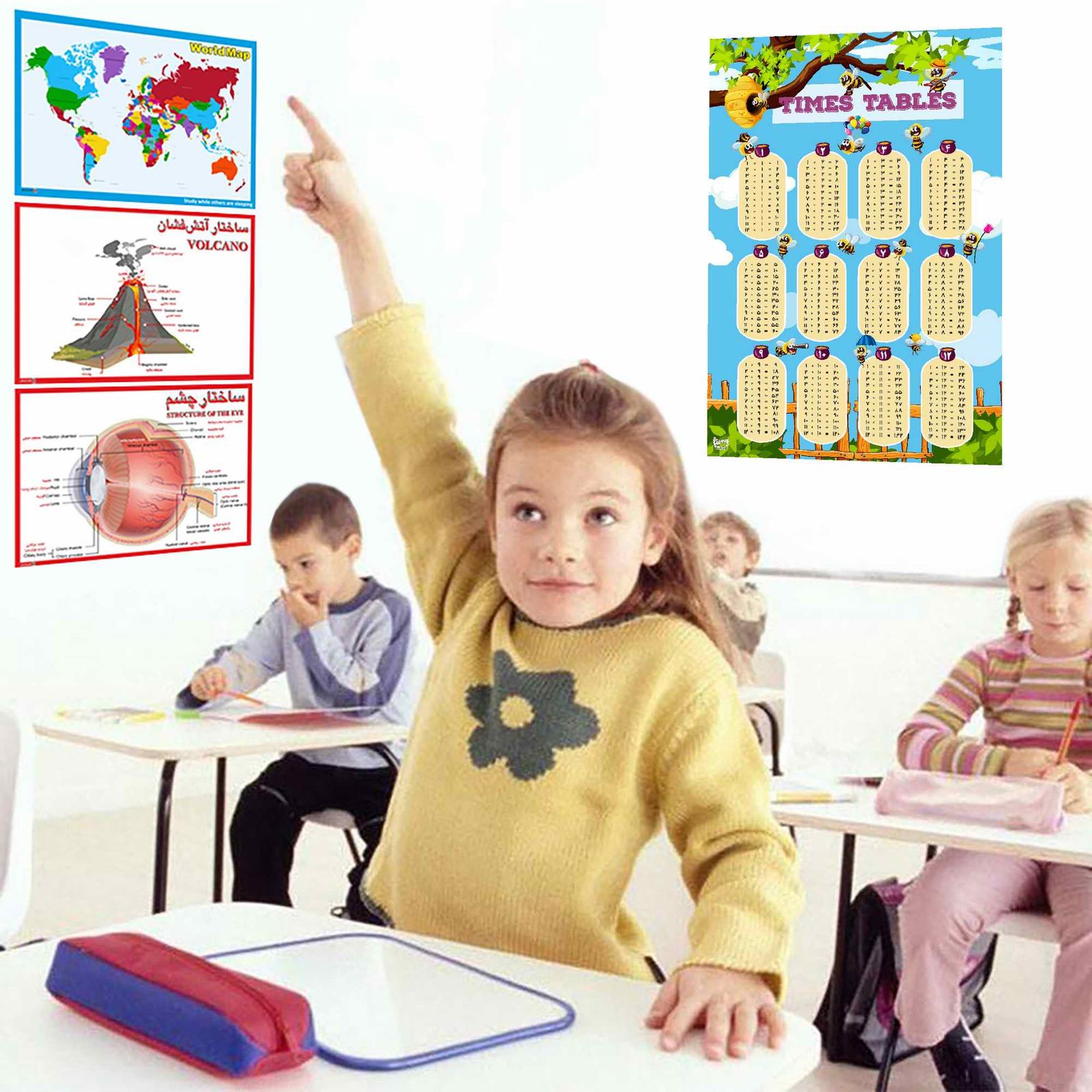 پوستر مستر راد مدل جدول ضرب کد fiory 1920 -  - 9