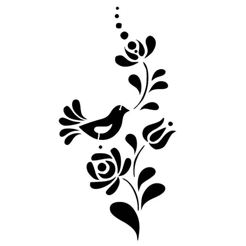 شابلون باتیس آرت طرح گل کد 50-669