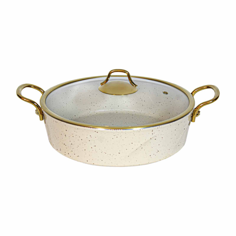 سرویس پخت و پز 11 پارچه اویز پلاس مدل ماریا دسته طلایی