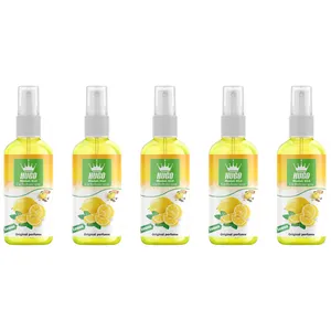 اسپری خوشبو کننده خودرو هوگو کد 012 با رایحه لیمو حجم 50 میلی لیتر بسته 5 عددی