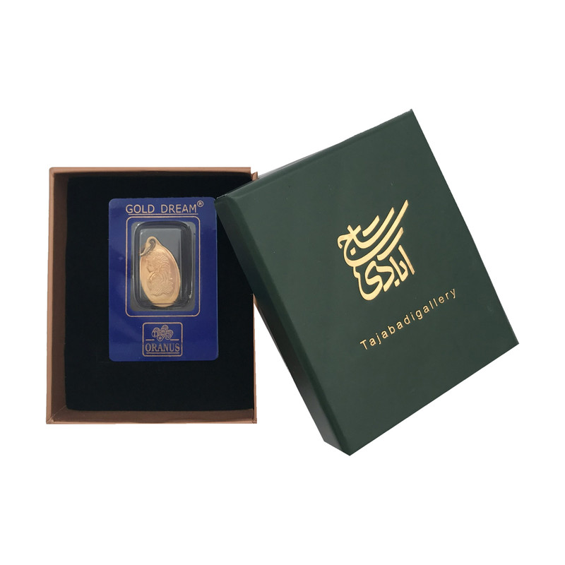 شمش طلا 18 عیار گالری تاج آبادی مدل ونوس اورانوس T-02