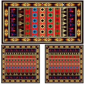 ست رومیزی سه تکه طرح گبه کد 9225