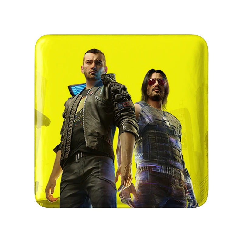 مگنت خندالو طرح وی و جانی سایبر پانک  مدل مربعی کد 30561