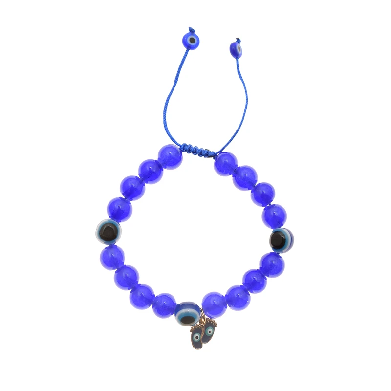 دستبند بچگانه دلنار گالری مدل ردپای نوزاد و چشم نظر