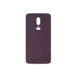 MAHOOT Purple-Leather Cover Sticker for OnePlus 6