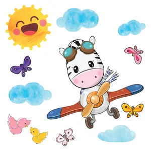 استیکر دیواری کودک مدل cute pilot5 hk