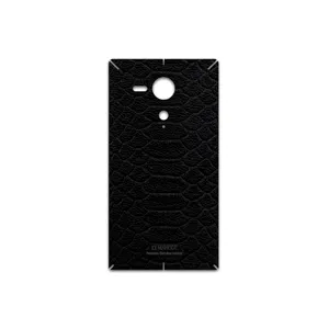 MAHOOT Black-Snake-Leather Cover Sticker for Sony Xperia SP