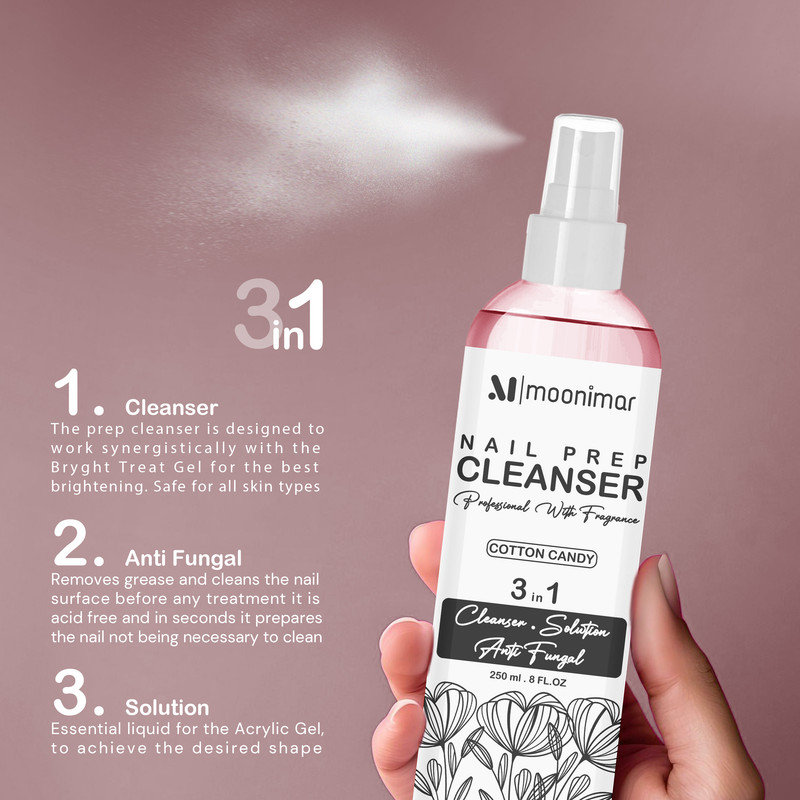 کلینزر کاشت ناخن مونیمار مدل cotton candy حجم 250 میلی لیتر کلینزر کاشت ناخن مونیمار مدل cotton candy حجم 250 میلی لیتر