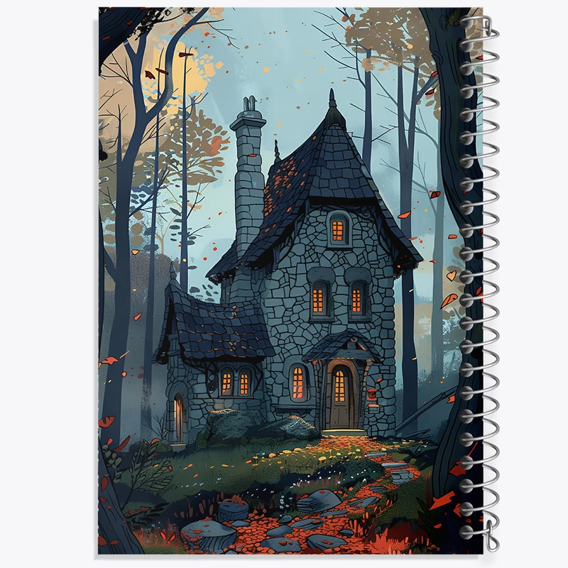 دفتر شطرنجی 50 برگ خندالو طرح خانه ی جنگلی کد N5625