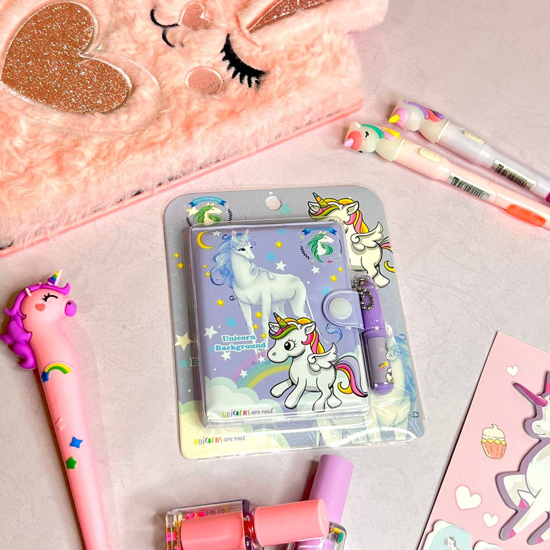 دفتر یادداشت طرح یونیکورن به همراه خودکار بسته 2 عددی