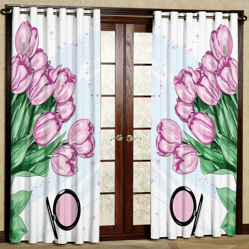    پرده مدل گل مخمل پانچی کد 671 سایز 140x280 سانتی متر