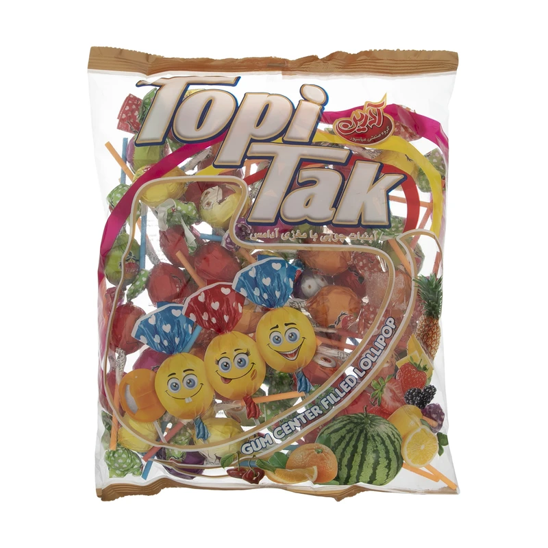 آبنبات چوبی آدرین با مغزی آدامس - 800 گرم	