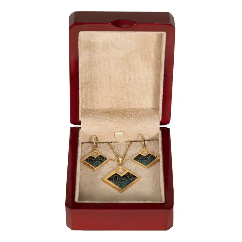 نیم ست زنانه مسی مدل پیچک