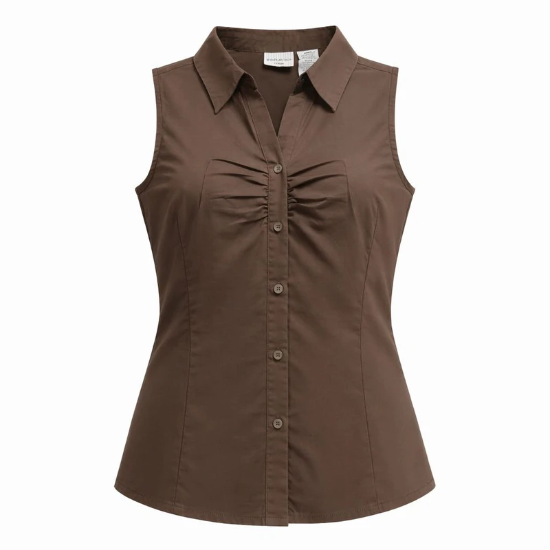 شومیز بدون آستین یقه برگردان زنانه مدل 289