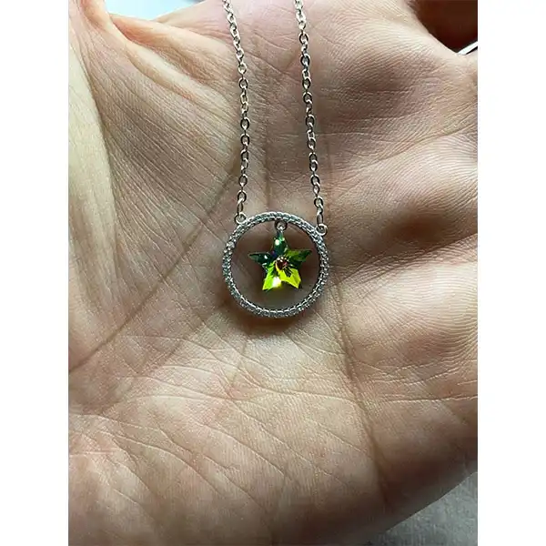 گردنبند نقره زنانه سواروسکی مدل ماه و ستاره کد 3270