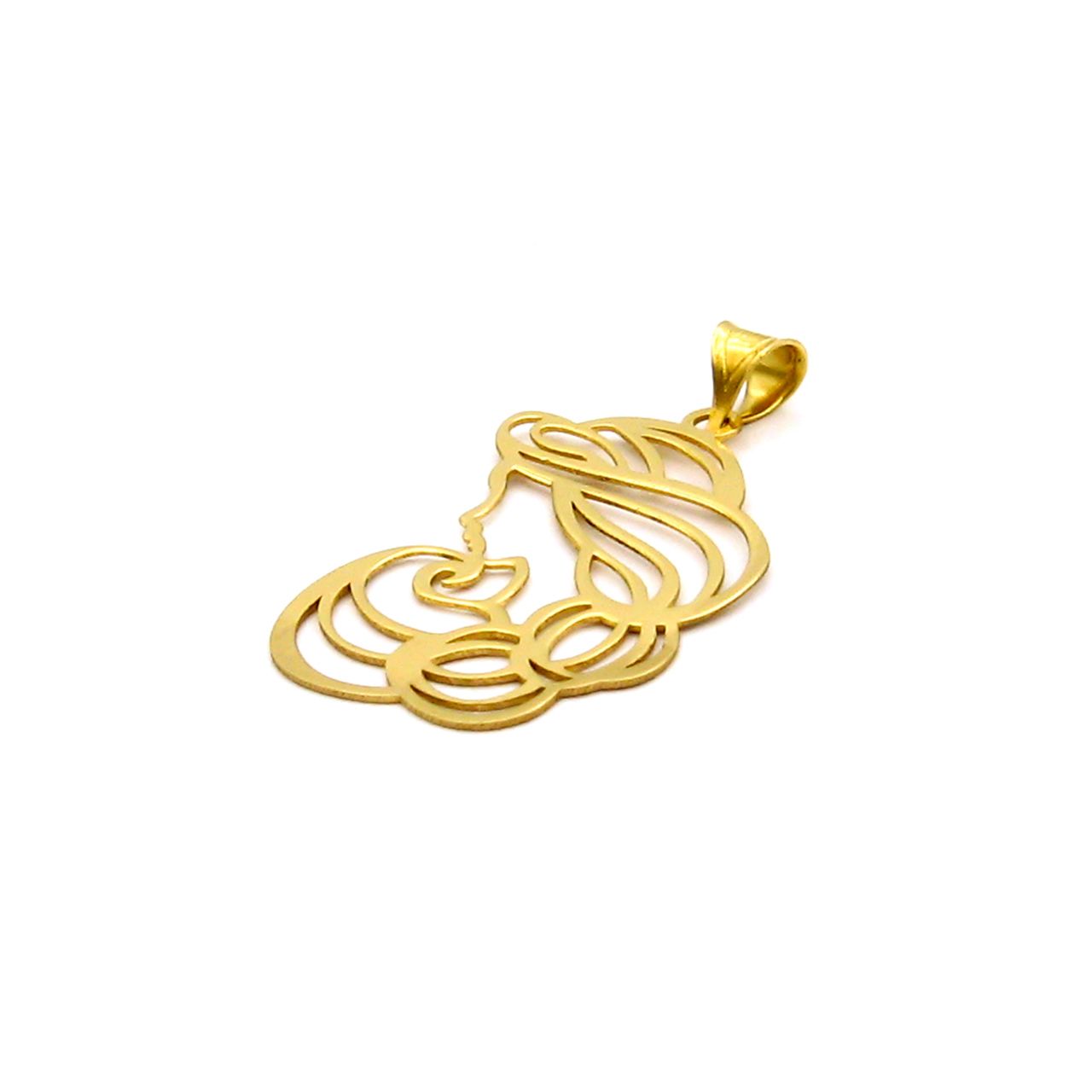 گردنبند طلا 18 عیار زنانه کاپانی طرح مادر کد KN038 -  - 5