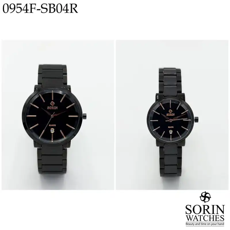 ست ساعت مچی عقربه ای زنانه و مردانه سورین مدل GL0954F-SB04R