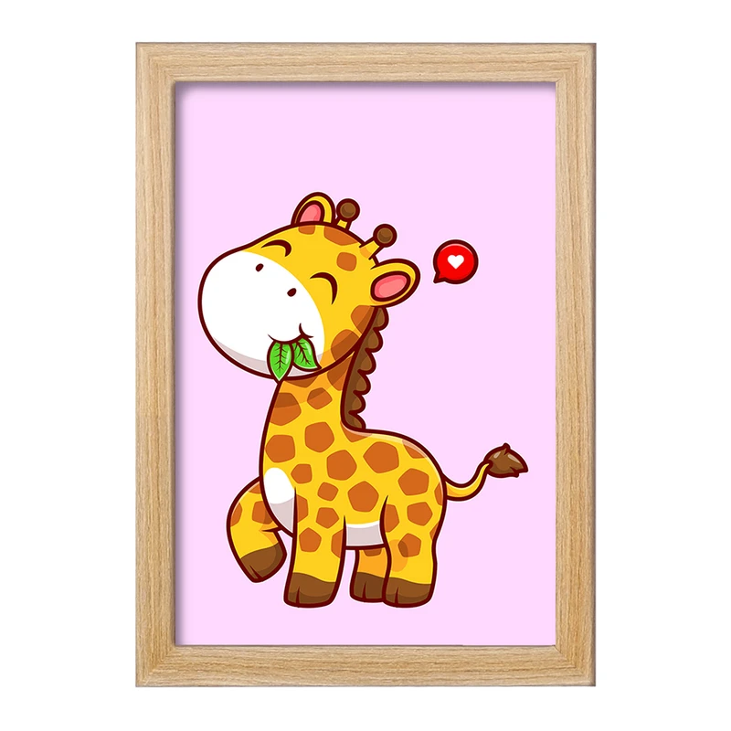 تابلو خندالو مدل حیوانات بامزه زرافه کد 29718