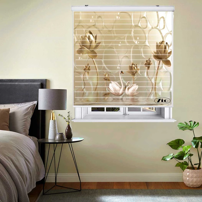 پرده زبرا مدل سیلوئت 3D1007 سایز 150x150 سانتی متر