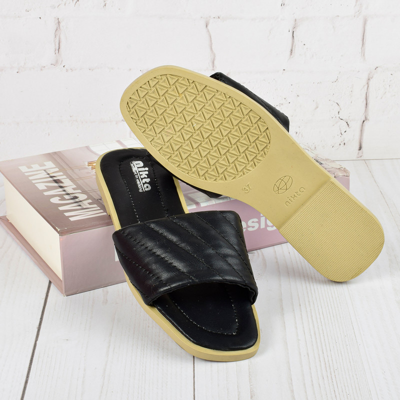 صندل زنانه نیکتا مدل استیچنگ BK.4055