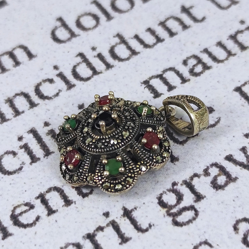 آویز گردنبند نقره زنانه سلین کالا مدل هفت جواهر کد D-6