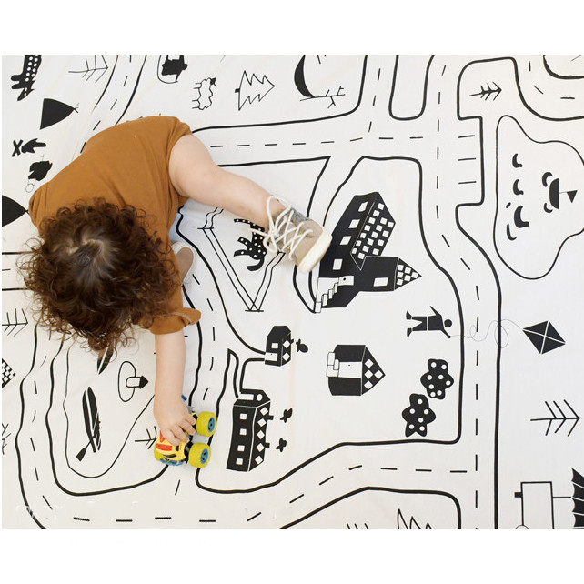 زیرانداز کودک مدل بازی شهر