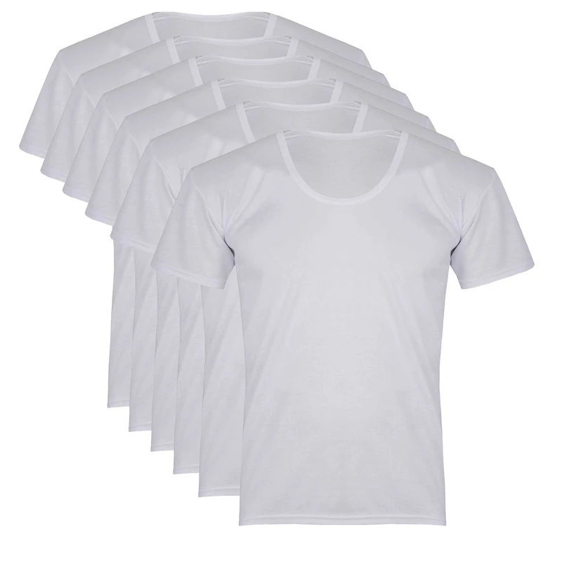 زیرپوش آستین دار مردانه دکسونری مدل 355060901 بسته شش عددی بسته شش عددی رنگ سفید