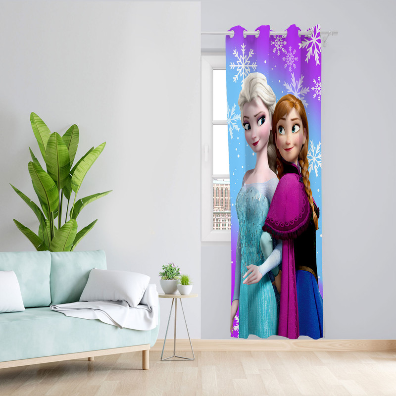 پرده مدل السا وآنا مخمل پانچی کد 4499 سایز 140x280 سانتی متر