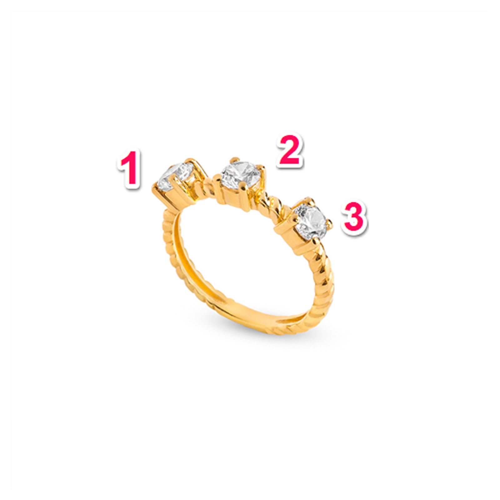 انگشتر طلا 18 عیار زنانه کیا گالری مدل AR472 - - 6