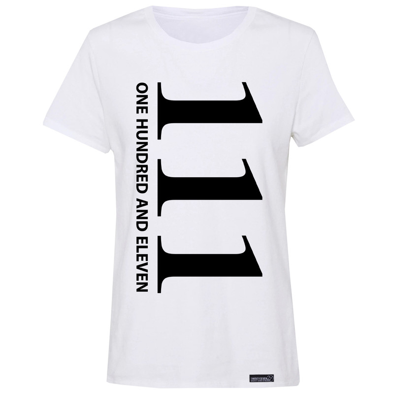 تی شرت آستین کوتاه زنانه 27 مدل One Hundred Snd Eleven کد MH979