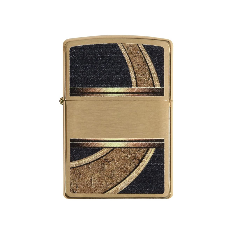 فندک زیپو مدل Gold And Black کد 28673