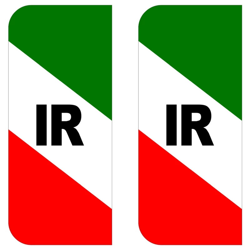 برچسب پلاک خودرو مستر راد طرح IR مدل 1221 بسته دو عددی