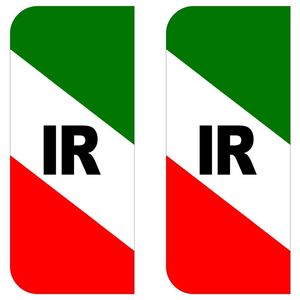 برچسب پلاک خودرو مستر راد طرح IR مدل 1221 بسته دو عددی