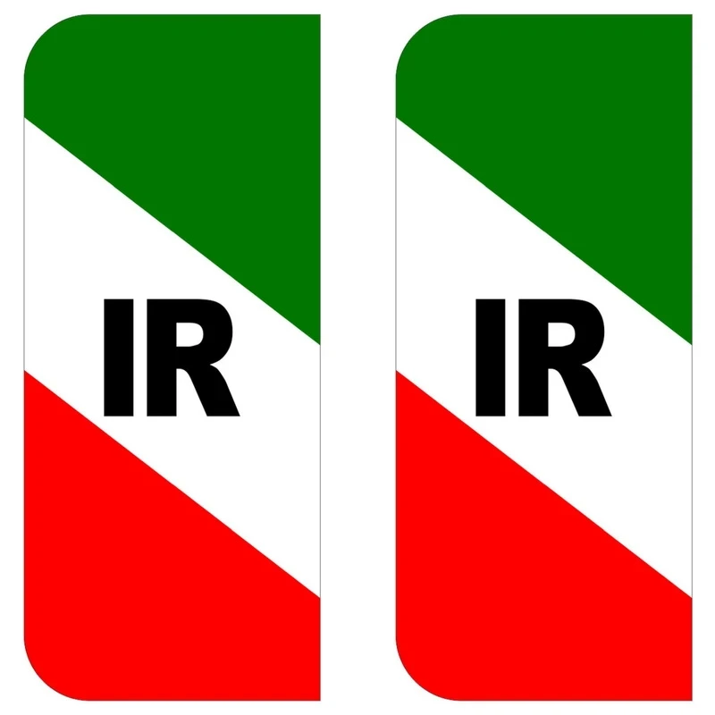 برچسب پلاک خودرو مستر راد طرح IR مدل 1221 بسته دو عددی