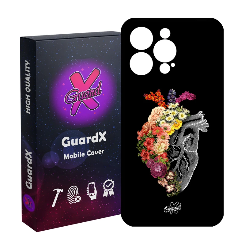 کاور گارد ایکس طرح قلب مدل قاب Glass10216 مناسب برای گوشی موبایل اپل iPhone 15 Pro Max