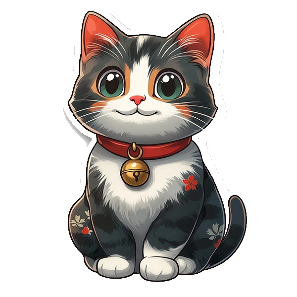 استیکر پارچه و لباس پاد آفرین طرح گربه کد 2495