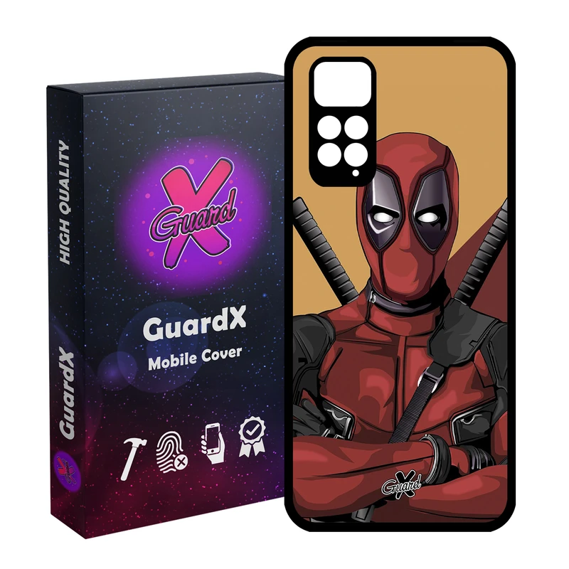کاور گارد ایکس طرح Dead Pool مدل Glass10091 مناسب برای گوشی موبایل شیائومی Redmi Note 11S/ Note 11 4G