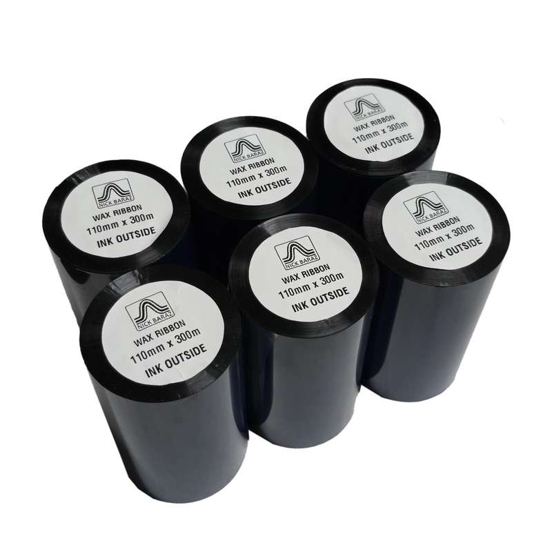 ریبون پرینتر لیبل زن نیک براز مدل WAX 110mm x 300m بسته 6 عددی ریبون پرینتر لیبل زن نیک براز مدل WAX 110mm x 300m بسته 6 عددی