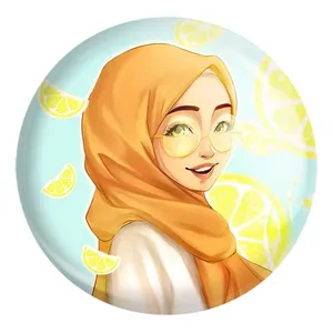 پیکسل خندالو طرح دخترانه باحجاب کد 26005 مدل بزرگ