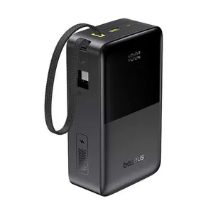 OS-Baseus EnerFill FC51 Bipow 2 Pro Digital Display Power Bank with Built-in Cable 30000mAh 22.5W Cosmic Black