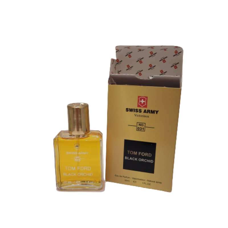 عطر جیبی زنانه سوئیس آرمی مدل Tom Ford Black Orchid حجم 30 میلی لیتر
