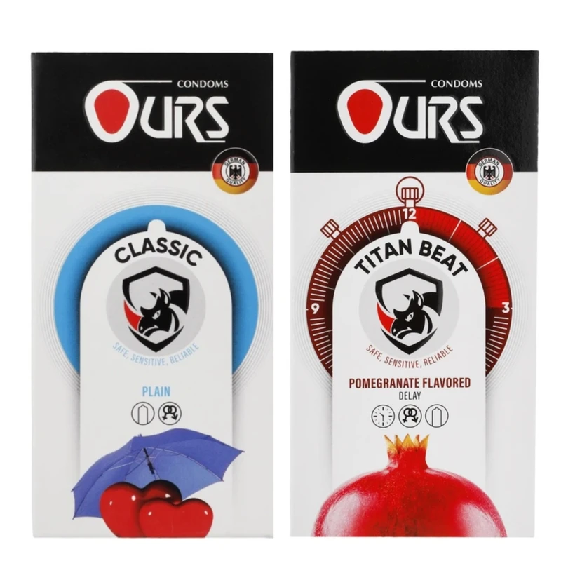 کاندوم ساده اورز مدل CLASSIC بسته 12 عددی به همراه کاندوم تاخیری اورز مدل TITAN BEAT بسته 12 عددی