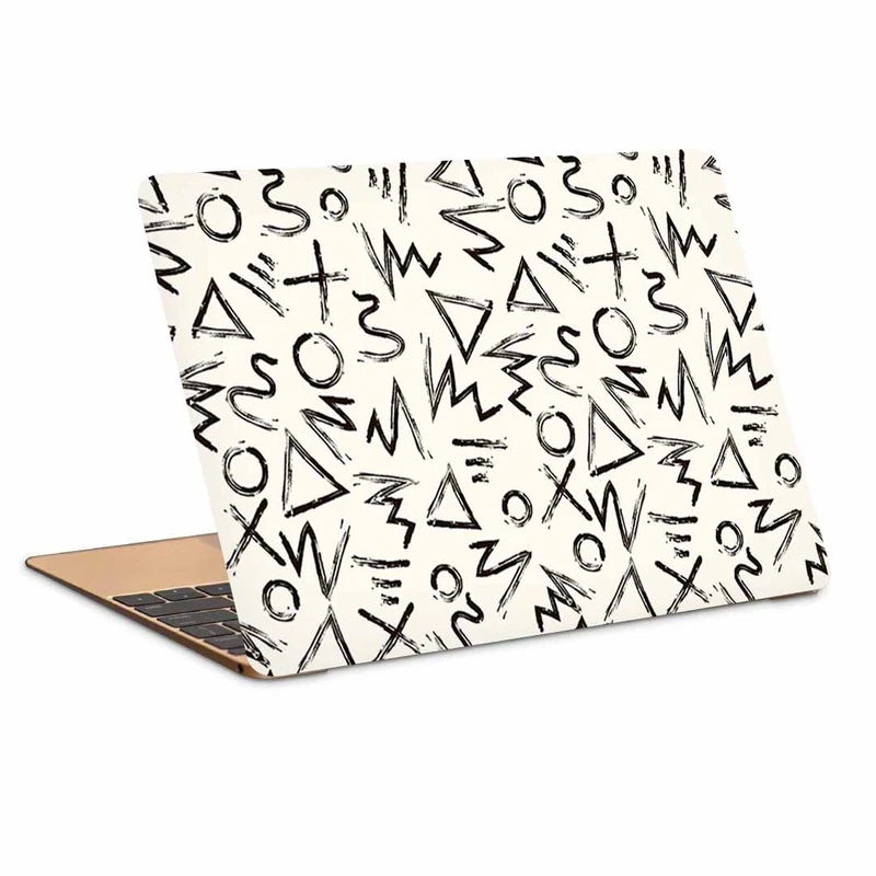 استیکر لپ تاپ طرح x o rec Shapes کدKS-07 مناسب برای لپ تاپ 15.6 اینچ
