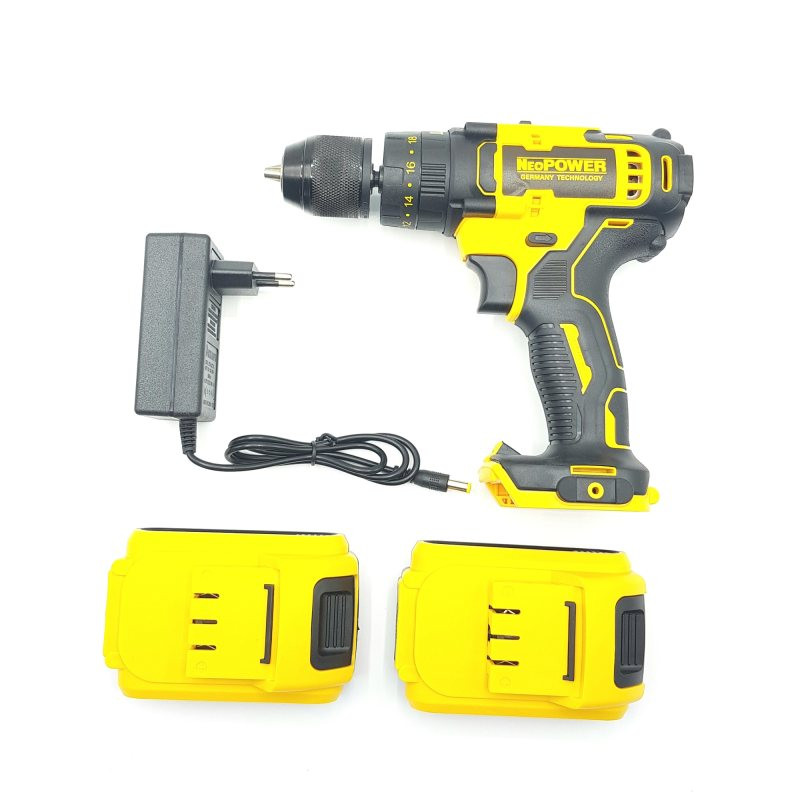 دریل پیچ گوشتی چکشی شارژی نئوپاور مدل 24