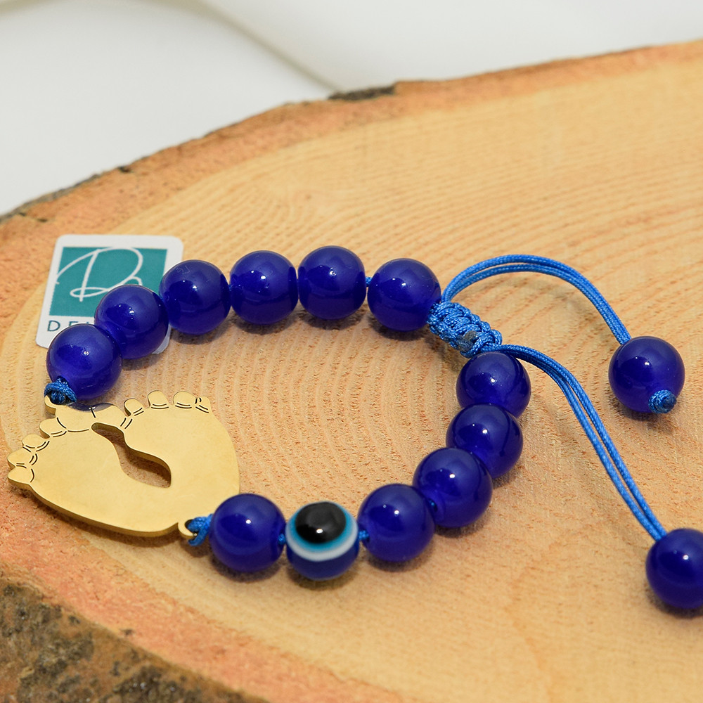 دستبند دخترانه دلنار گالری مدل نوزاد و چشم نظر