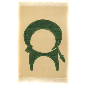  گلیم فرش دستبافت یک ونیم متری طرح بزکوهی کد 14123