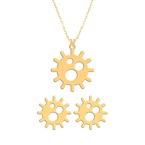 نیم ست طلا 18 عیار زنانه فرشته مدل  طرح اسلیمی WHSLZ-000096