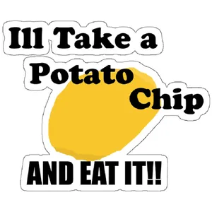 استیکر لپ تاپ مدل Ill take a potato chip... AND EAT IT بسته 2 عددی